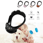 Pet Dog Anti Barking Device USB Rechargeable Dogs Training Collar Adjustable Sensitivity Pet Collar Black Gold Silver