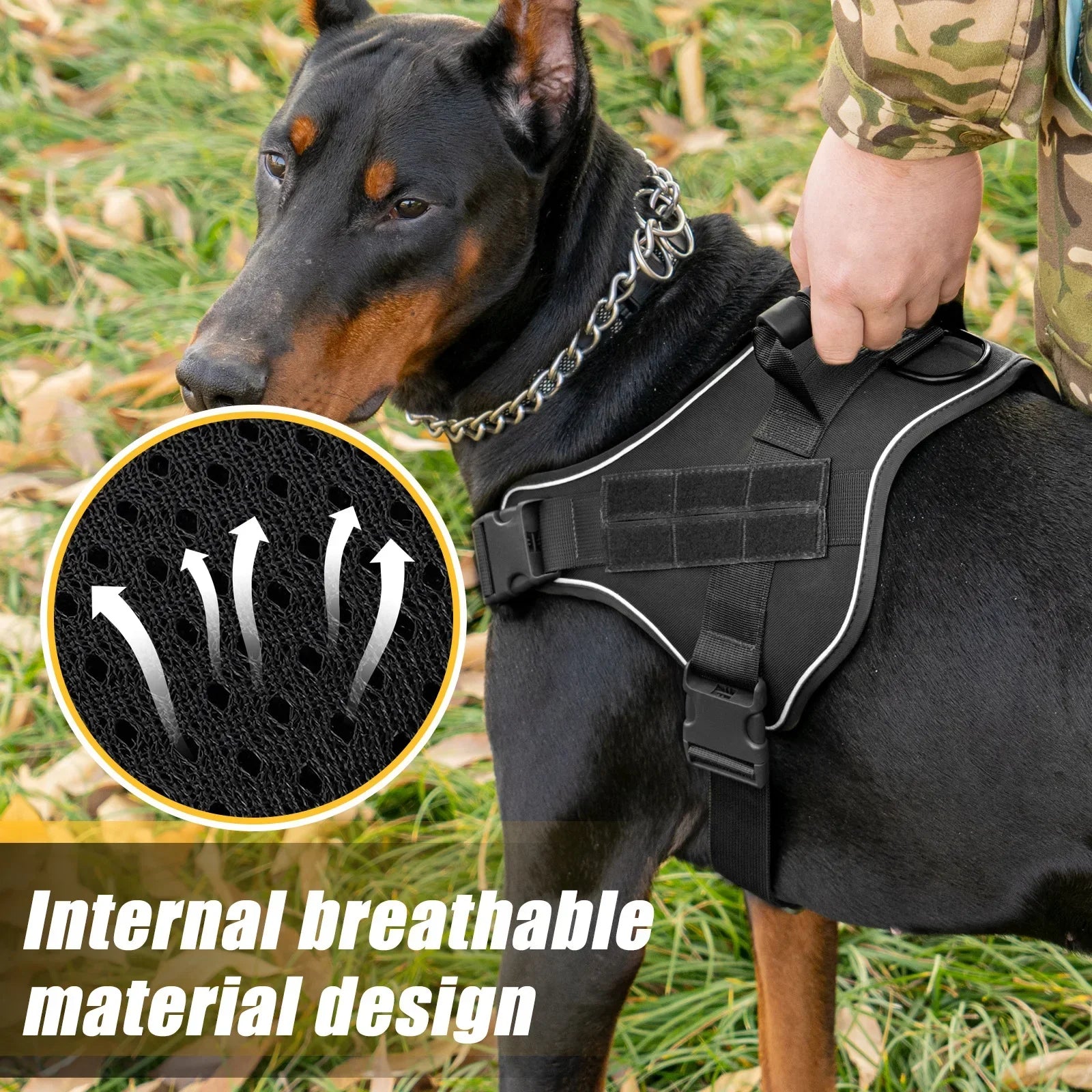 Dog Walking Accessories Dog Harness for Large Dogs Tactical Military Vest Pet German Shepherd Golden Retriever Tactical Training