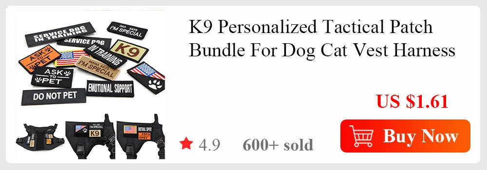 Tactical Dog Harness Leash Set for Large Dogs Military Harnesses for Training Walking Hunting Pet Vest Handle No Pull Malinois