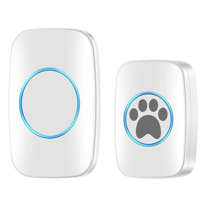 Touch Pet Doorbell 300M/984 ft Range 60 Songs Cat & Dog Training Pager LED Flash light Smart Wireless Doorbell Plug US EU