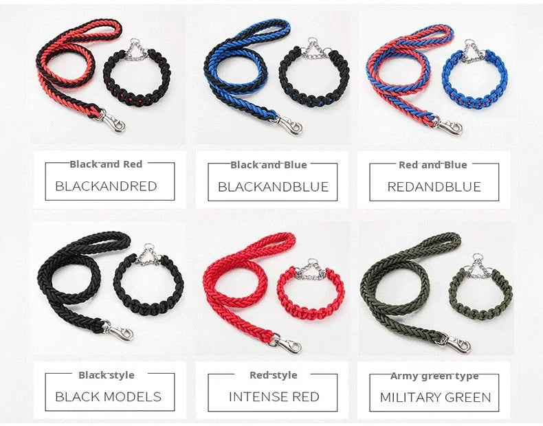 Comfort-Strong 5-Foot Braided Dog Leash: Ideal for Effective Training & Enjoyable Walks. Durability Meets Comfort