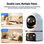 Dual Screens 5K 10MP WiFi Pet Cam Two-Way Video Call CCTV Security Protection Security Cam Wireless Surveillance Monitor O-kam