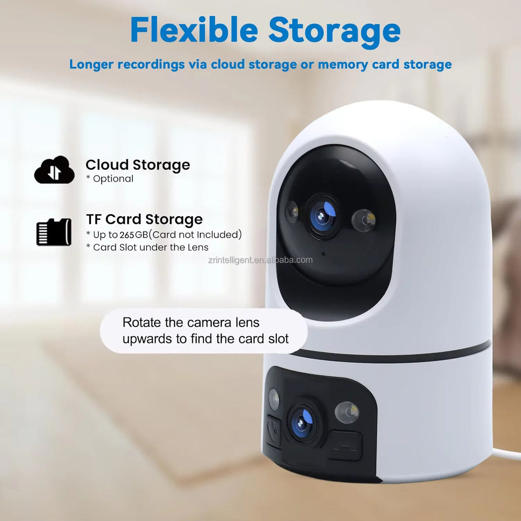 Dual Screens 5K 10MP WiFi Pet Cam Two-Way Video Call CCTV Security Protection Security Cam Wireless Surveillance Monitor O-kam