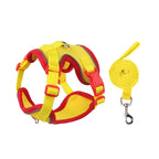 Soft Dog Harness Vest Leash , Adjustable Reflective Pet vest for Small Medium , Escape-Proof Soft Mesh Breathable  Walking Gear