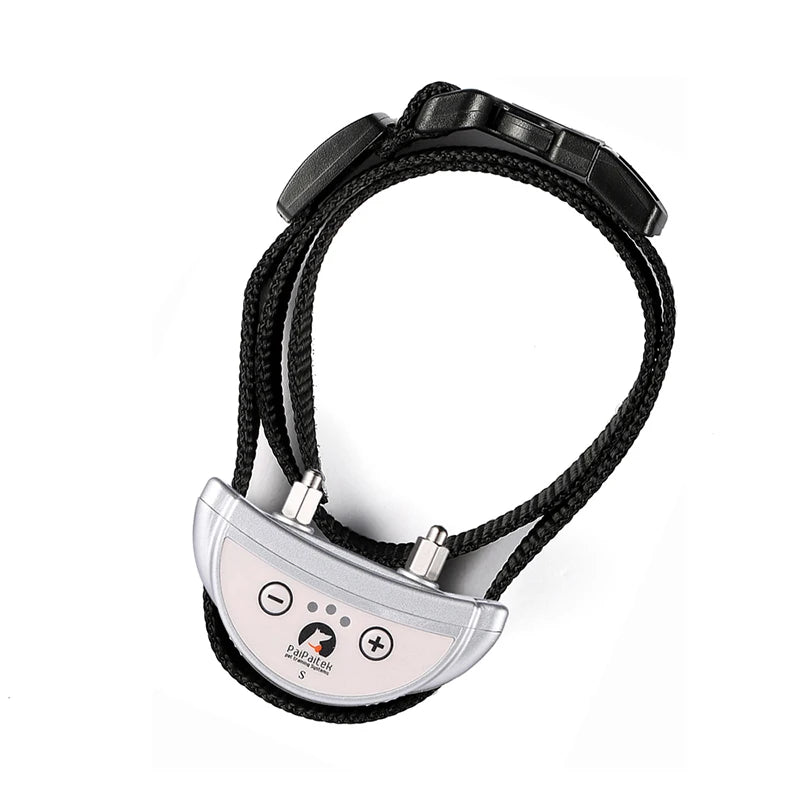 Pet Dog Anti Barking Device USB Rechargeable Dogs Training Collar Adjustable Sensitivity Pet Collar Black Gold Silver
