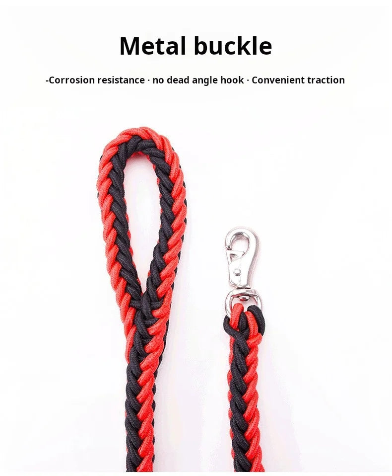 Comfort-Strong 5-Foot Braided Dog Leash: Ideal for Effective Training & Enjoyable Walks. Durability Meets Comfort