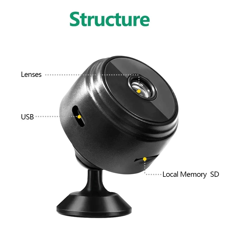 A9 WiFi Mini Camera Wireless Video Recorder Smart Home Security Camera for Infants And Pets Monitoring