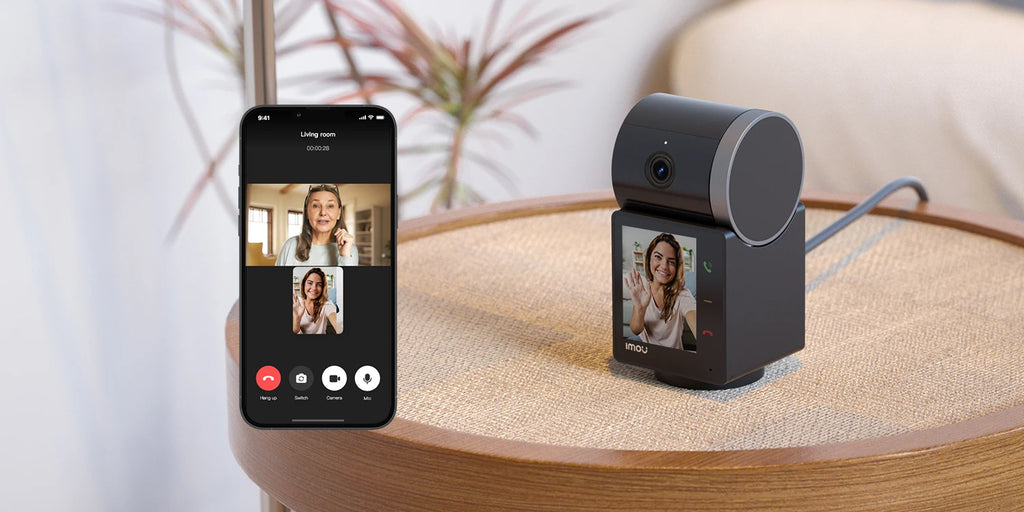 IMOU 5MP Indoor Screen Video Camera Human Pet Detection 2.4inch Display PTZ 360  One-Touch Call WiFi Camera Dog Cat Baby Monitor