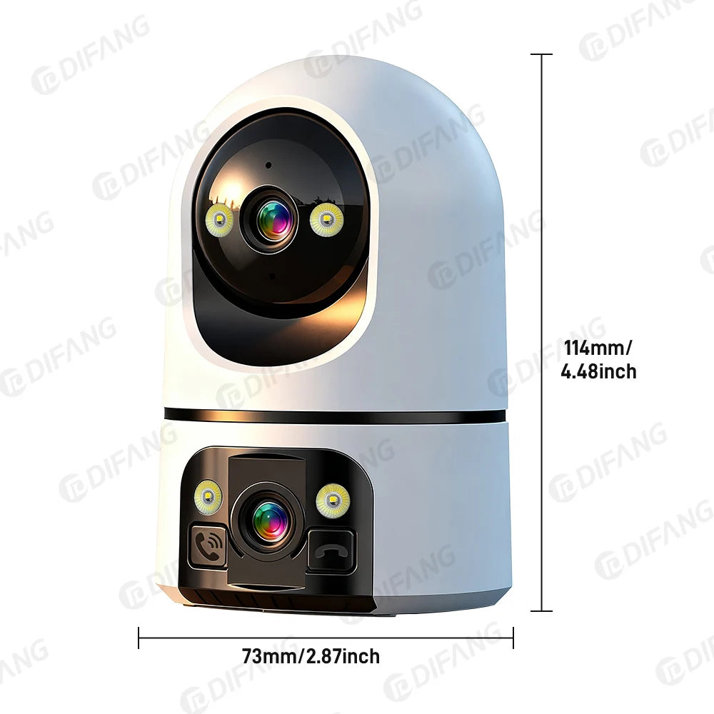 Dual Screens 5K 10MP WiFi Pet Cam Two-Way Video Call CCTV Security Protection Security Cam Wireless Surveillance Monitor O-kam