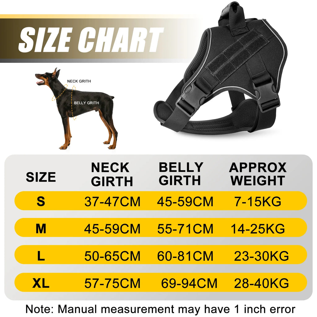 Dog Walking Accessories Dog Harness for Large Dogs Tactical Military Vest Pet German Shepherd Golden Retriever Tactical Training