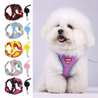 Soft Dog Harness Vest Leash , Adjustable Reflective Pet vest for Small Medium , Escape-Proof Soft Mesh Breathable  Walking Gear