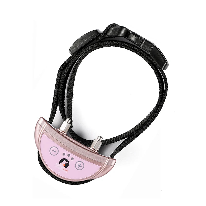Pet Dog Anti Barking Device USB Rechargeable Dogs Training Collar Adjustable Sensitivity Pet Collar Black Gold Silver