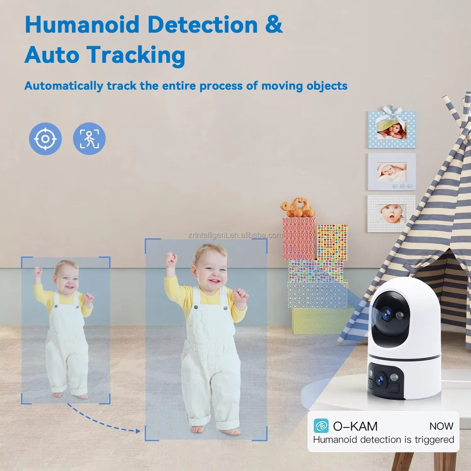 Dual Screens 5K 10MP WiFi Pet Cam Two-Way Video Call CCTV Security Protection Security Cam Wireless Surveillance Monitor O-kam