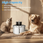 3.5L Stainless Steel Cat Sensor Water Fountain Wireless Smart Automatic Pet Water Dispenser For Cat Dog Pet Drinking Fountain