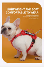 Dog Leash Harness Set Pet Reflective Bichon Frise Small Medium Dog Vest Harness Lead Outdoor Rope Walking Gear French Bulldog