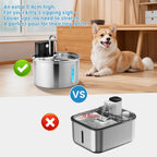 3.5L Stainless Steel Cat Sensor Water Fountain Wireless Smart Automatic Pet Water Dispenser For Cat Dog Pet Drinking Fountain