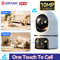 Dual Screens 5K 10MP WiFi Pet Cam Two-Way Video Call CCTV Security Protection Security Cam Wireless Surveillance Monitor O-kam