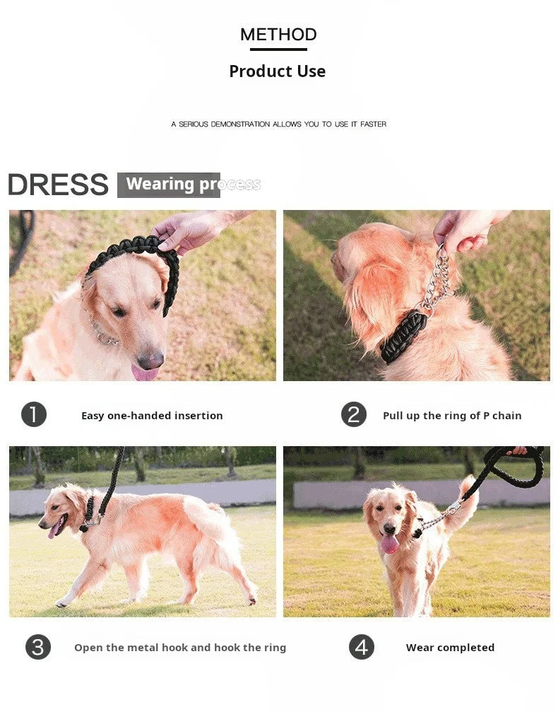 Comfort-Strong 5-Foot Braided Dog Leash: Ideal for Effective Training & Enjoyable Walks. Durability Meets Comfort