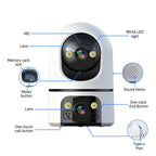 Dual Screens 5K 10MP WiFi Pet Cam Two-Way Video Call CCTV Security Protection Security Cam Wireless Surveillance Monitor O-kam