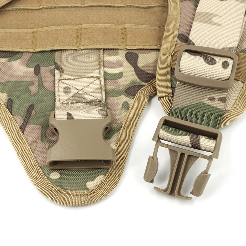 Tactical Dog Harness Leash Set for Large Dogs Military Harnesses for Training Walking Hunting Pet Vest Handle No Pull Malinois