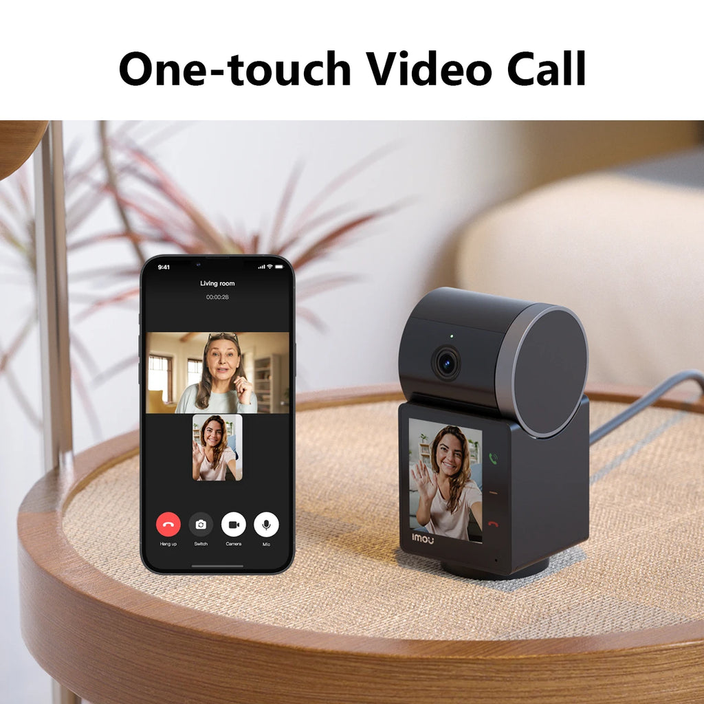 IMOU 5MP Indoor Screen Video Camera Human Pet Detection 2.4inch Display PTZ 360  One-Touch Call WiFi Camera Dog Cat Baby Monitor